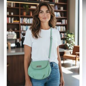 Marc by Marc Jacobs Classic Q Natasha crossbody bag in mint green leather